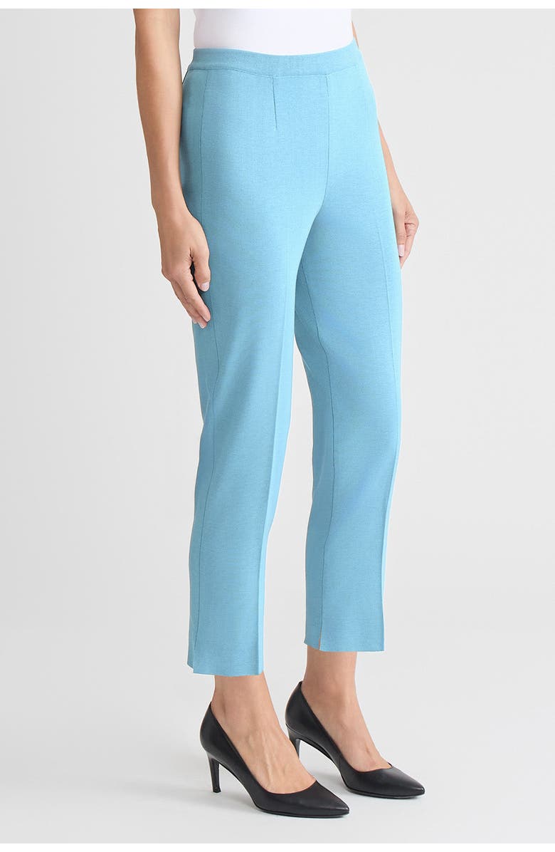 Ming Wang Knit Straight-Leg Ankle Pants, Alternate, color, Serene
