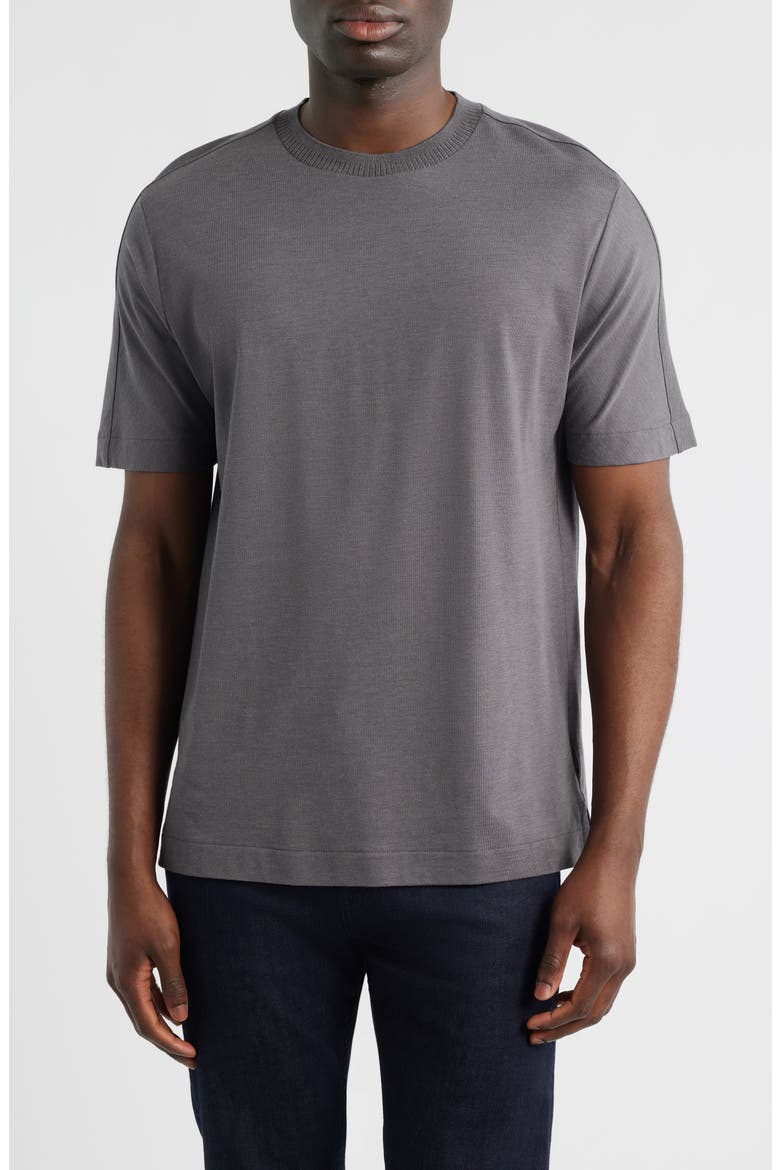 Taut Crewneck Top, Main, color, MEDIUM GREY