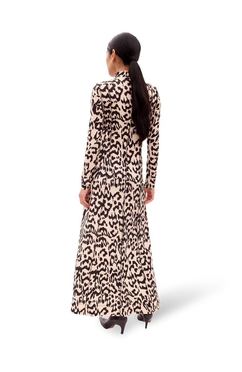 Ro&Zo Printed Jersey Maxi Dress, Alternate, color, Cream/Brown