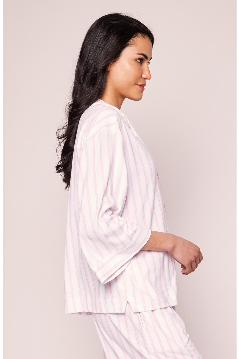 Olivia Wide Leg Pima Cotton Pajamas, Alternate, color, PINK