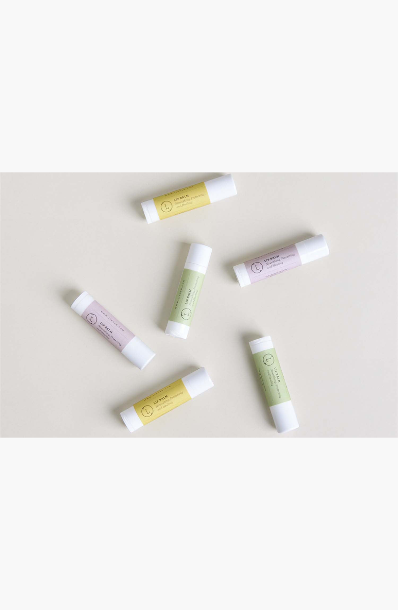 Lizush Lip Balm Set of 3 Natural Unscented, Alternate, color, NO COLOR