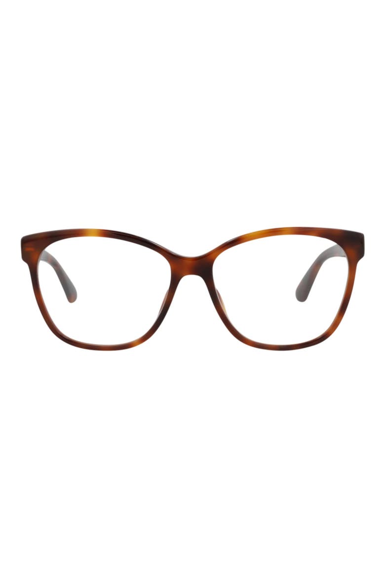55mm Square Optical Glasses, Main, color, HAVANA HAVANA TRANSPARENT