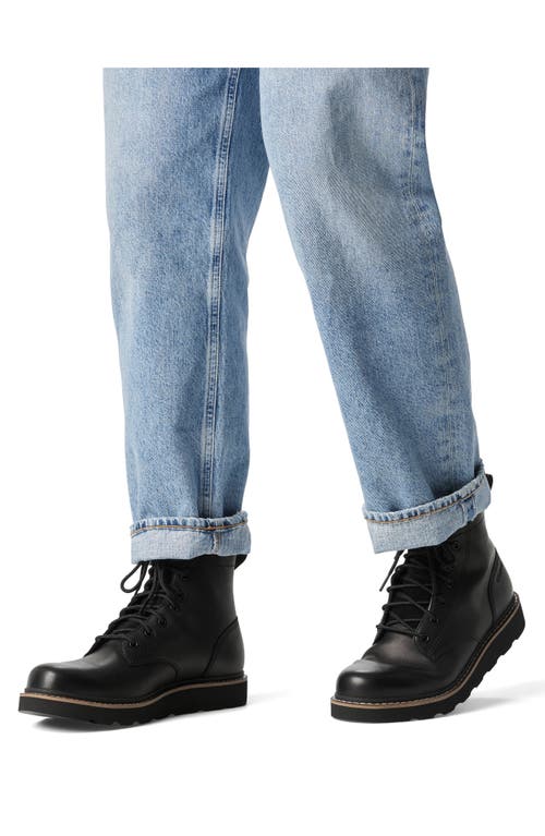 Sorel Men's Slabtown Leather Lace-up Boots In Black