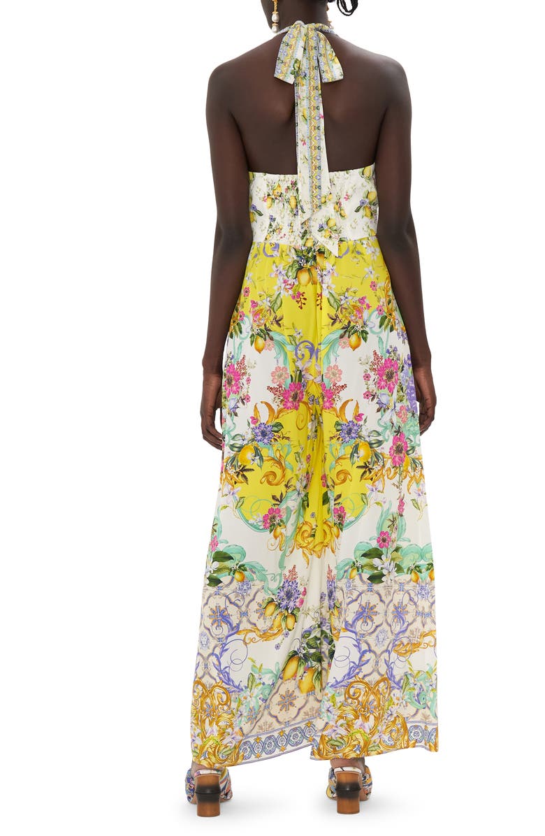 Camilla Caterina Spritz Halter Neck Silk Jumpsuit, Alternate, color, 