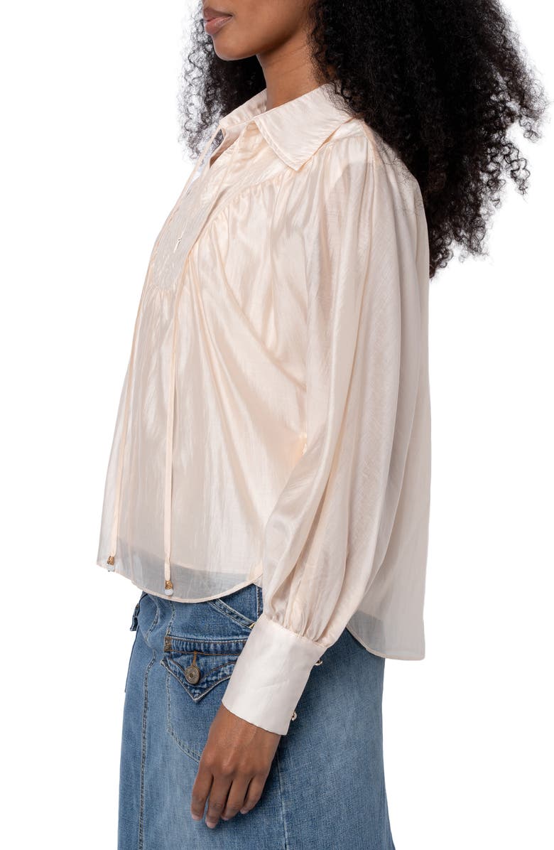 CIEBON Georgina Quarter Zip Top, Alternate, color, Cream