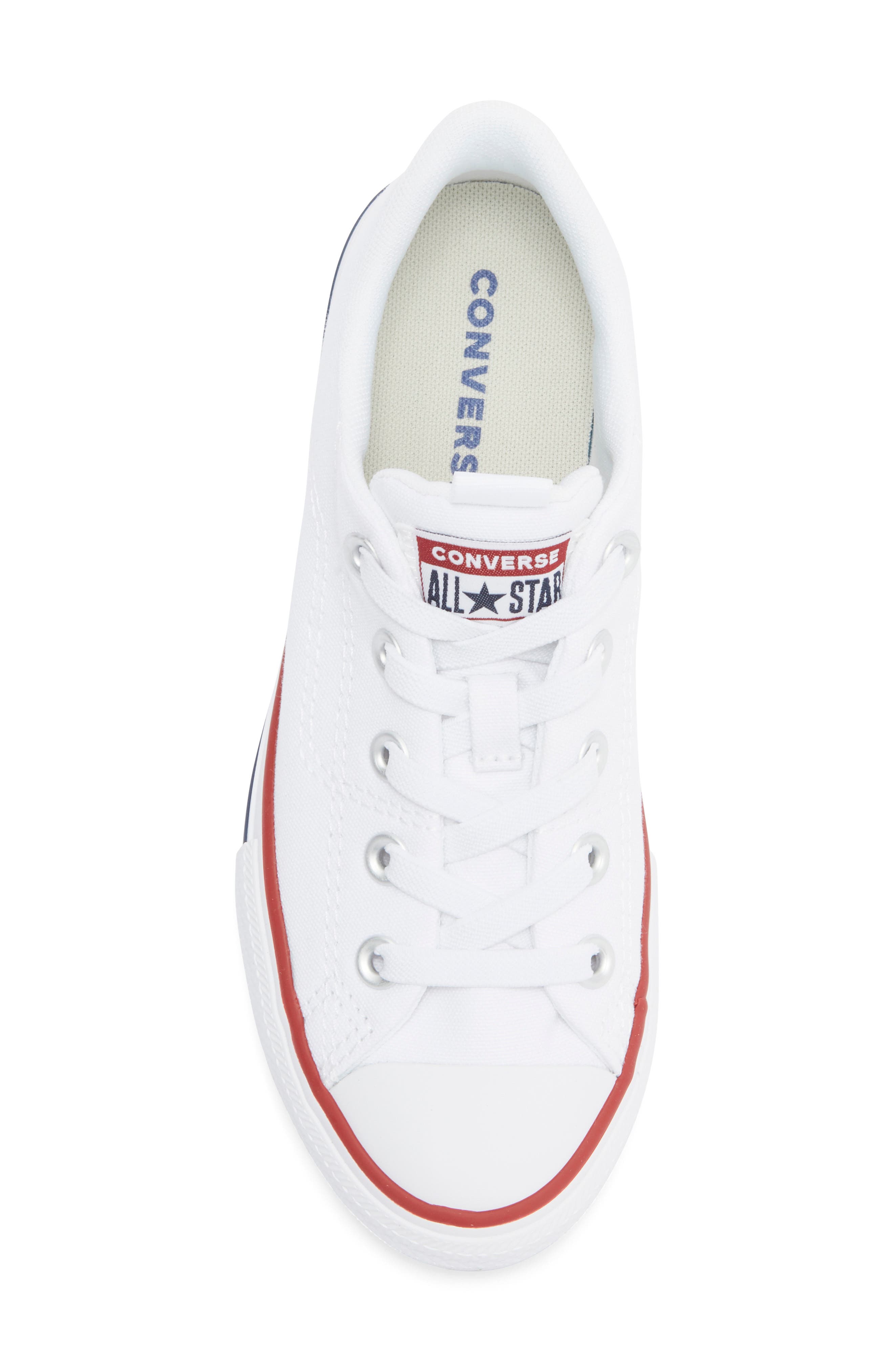 Converse Kids' Chuck Taylor<sup>®</sup> All Star<sup>®</sup> Low Top Sneaker, Alternate, color, White/ Natural Ivory/ Garnet