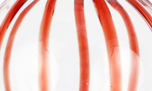 Vietri Nuovo Stripe Glass Ornament In Red