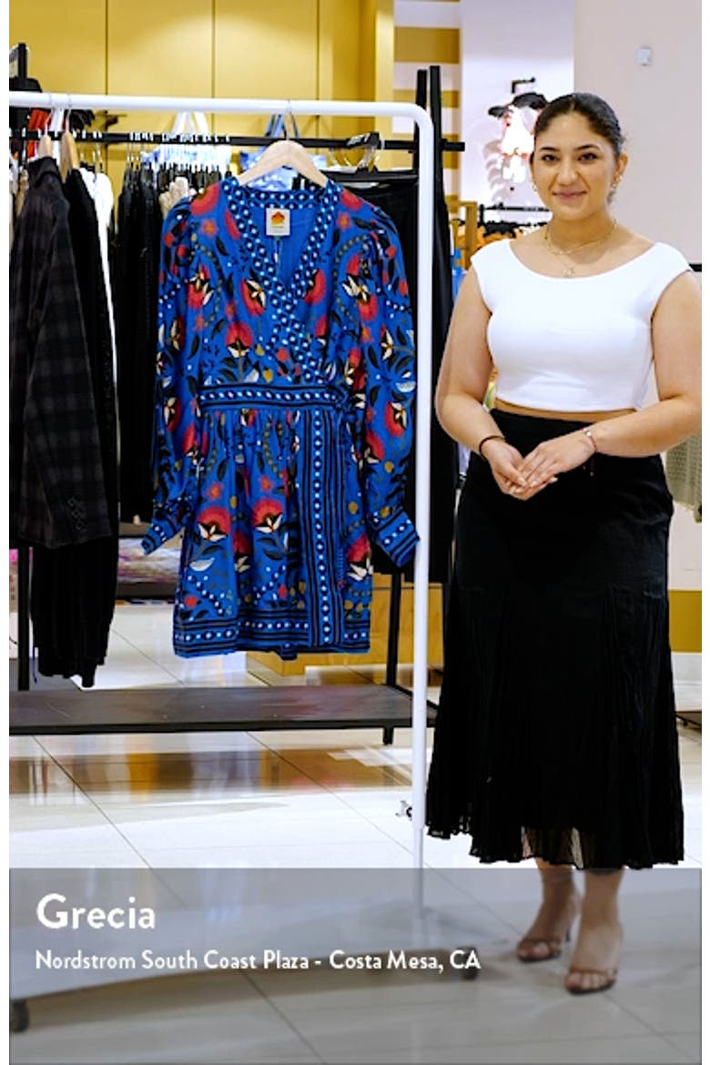 Palms Paradise Long Sleeve Wrap Minidress video