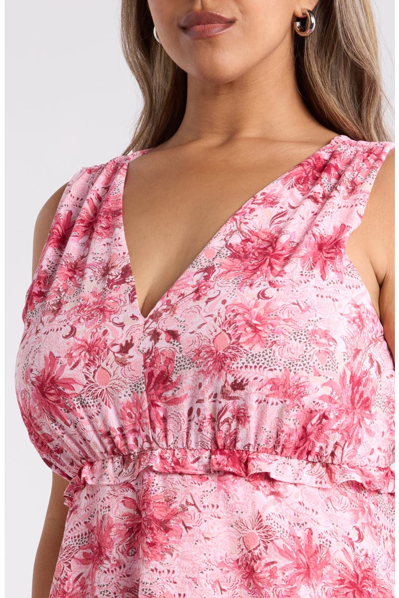 Tiered Ruffle Maxi Dress, Alternate, color, PINK SUSIE PATCHWORK