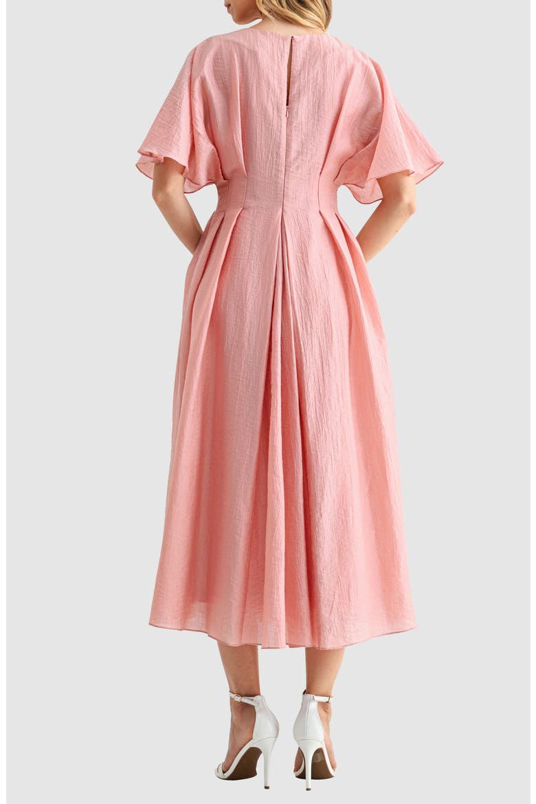 Short Sleeve Fit & Flare Maxi Dress, Alternate, color, BLUSH