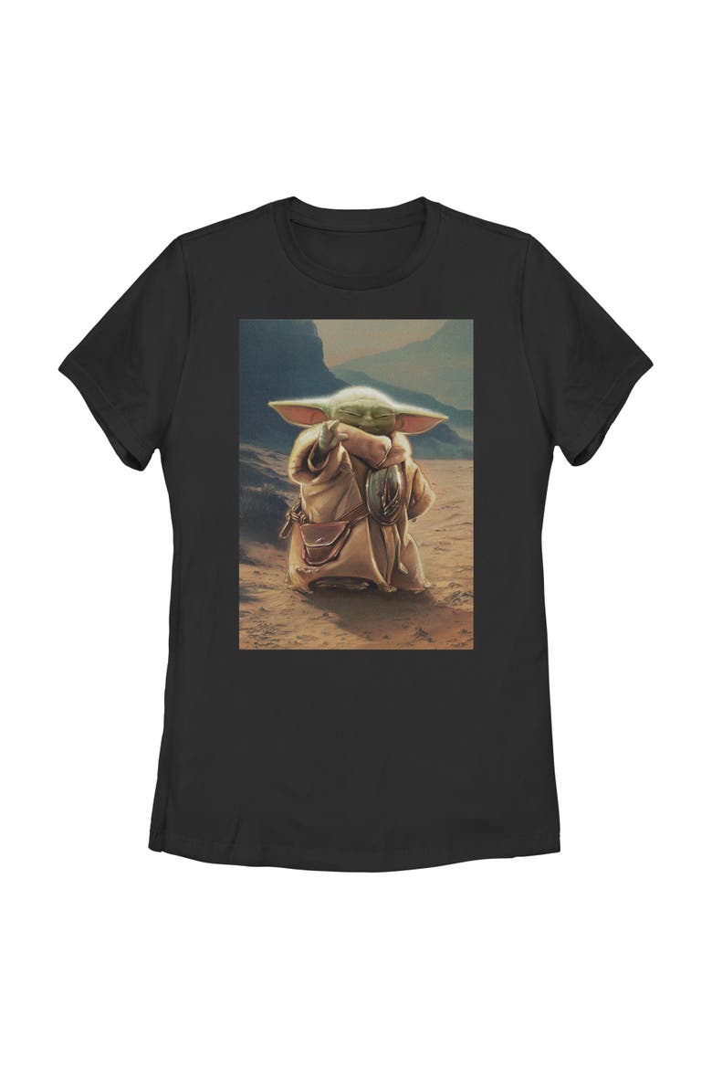 Women's Star Wars The Mandalorian and Grogu The Child Force Poster  Graphic T-Shirt, Main, color, Black