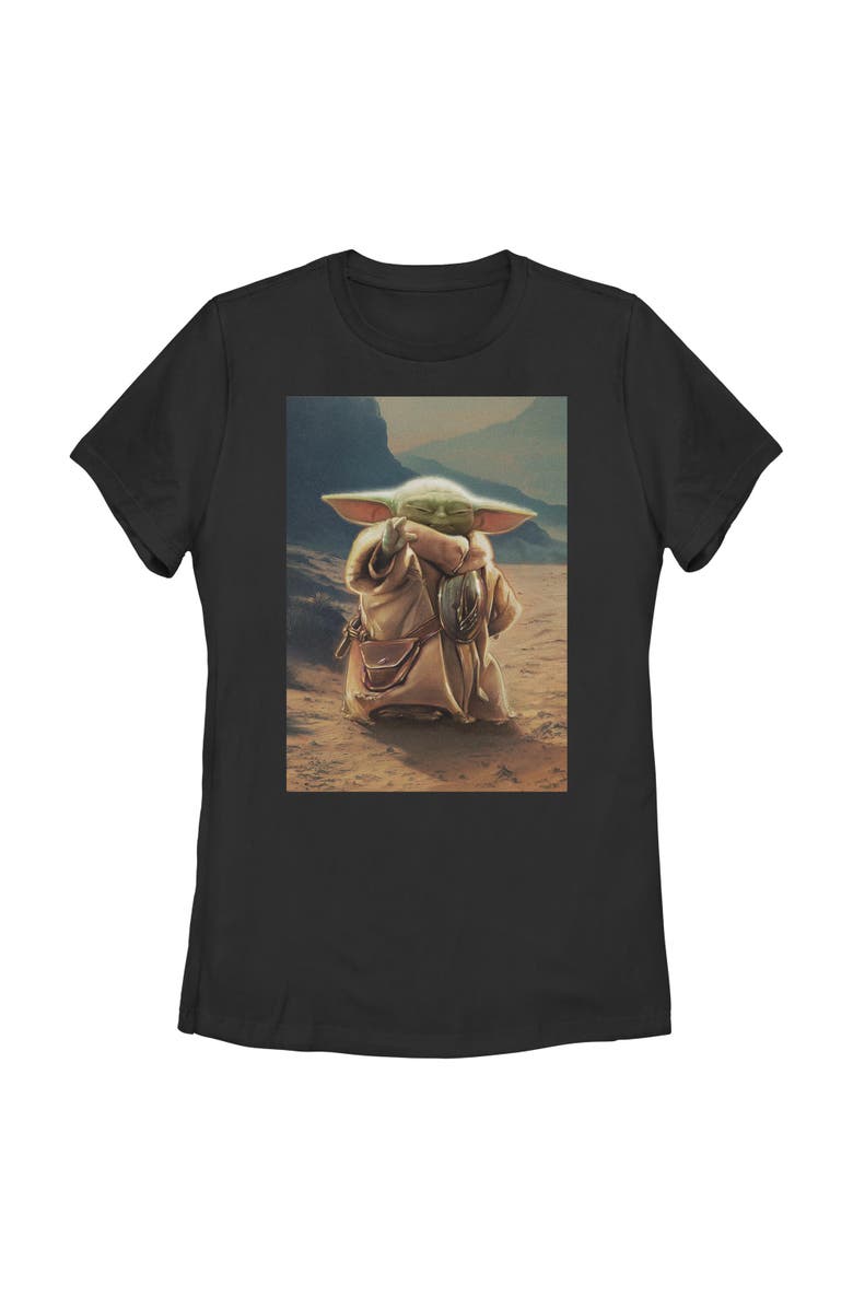 Star Wars: The Mandalorian and Grogu Women's Star Wars The Mandalorian and Grogu The Child Force Poster  Graphic T-Shirt, Main, color, Black