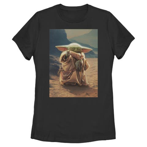 Women's Star Wars The Mandalorian and Grogu The Child Force Poster  Graphic T-Shirt