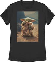 Star Wars: The Mandalorian and Grogu Women's Star Wars The Mandalorian and Grogu The Child Force Poster Graphic T-Shirt