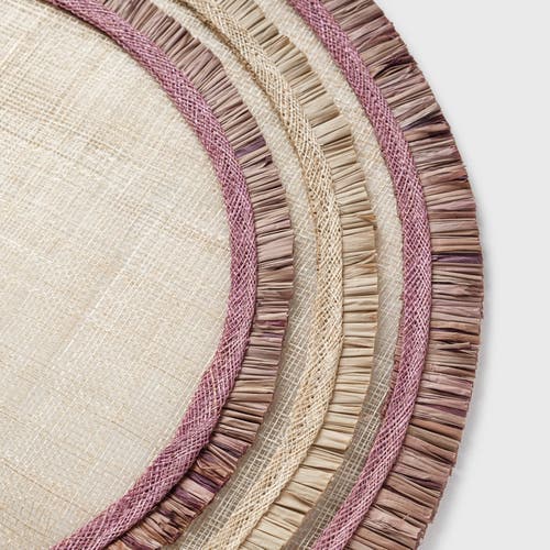 Joanna Buchanan Ruffle Edge Straw Placemat, Set Of Four