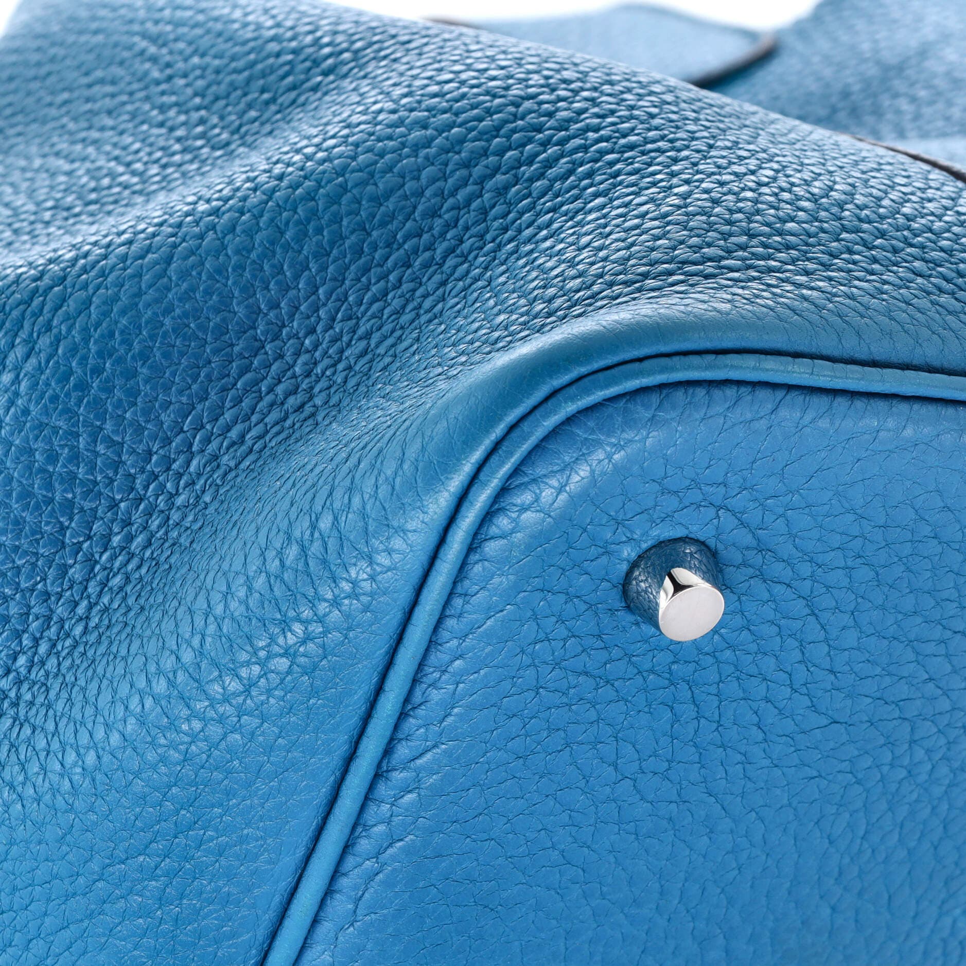 Pre-Owned Hermes Picotin Lock Bag Clemence MM, Alternate, color, Bleu Izmir