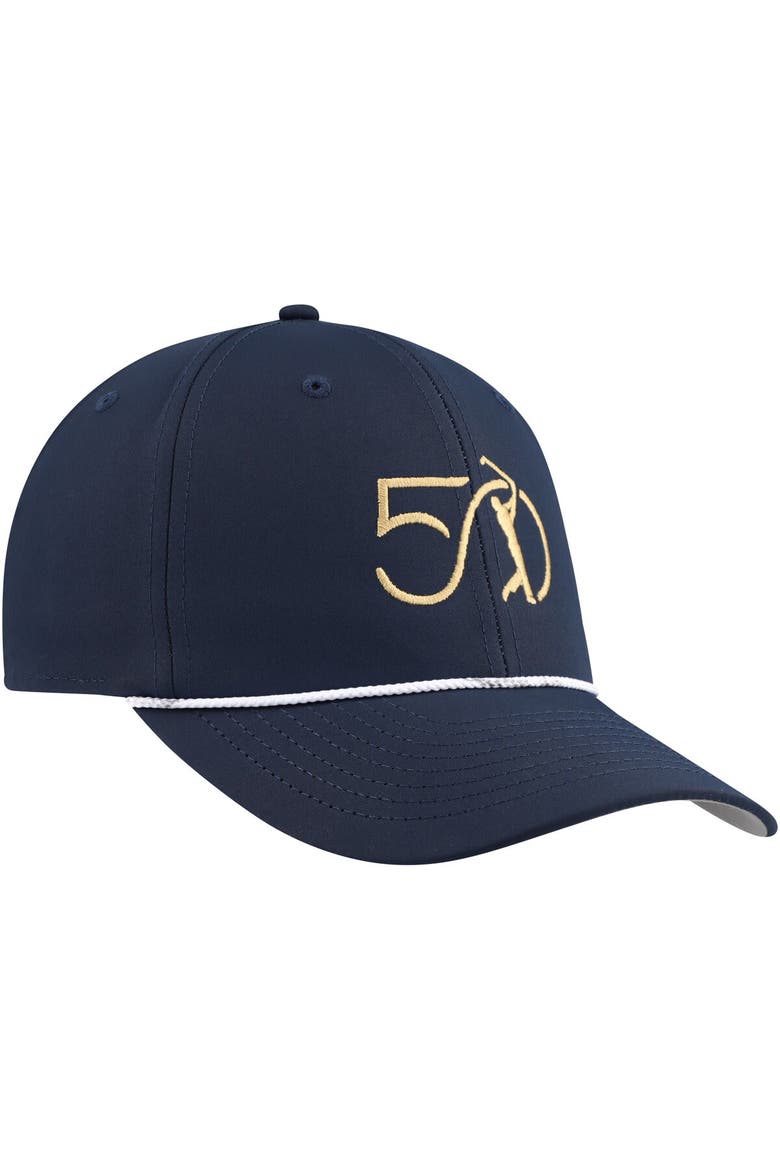 Men's Imperial Navy THE PLAYERS 50th Anniversary The Wingman Rope Adjustable Hat, Alternate, color, Navy