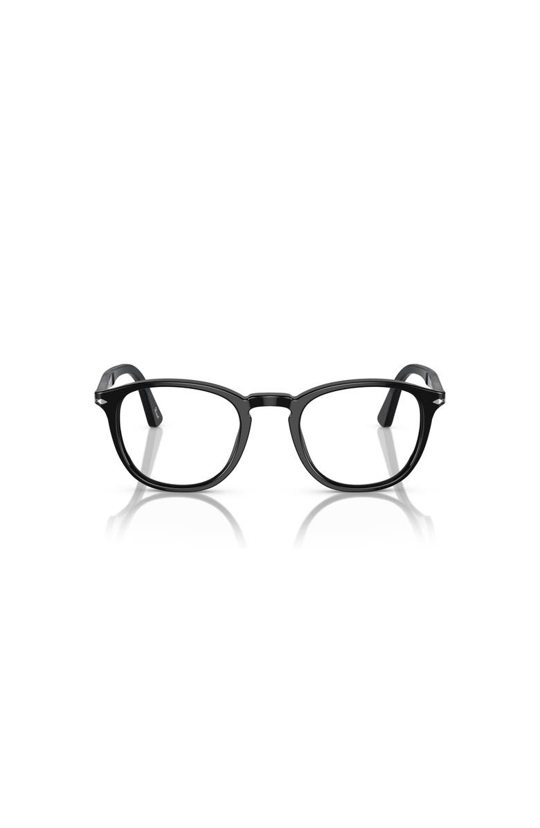 Persol 49mm Round optical glasses, Alternate, color, Black