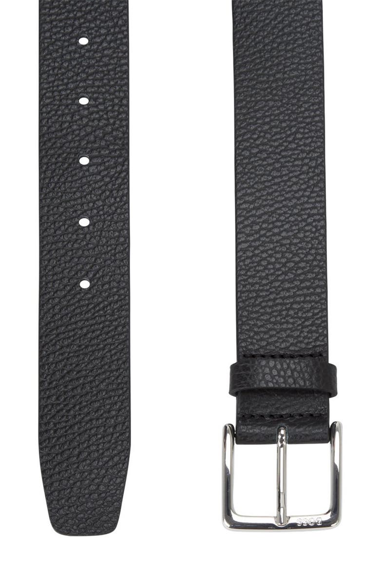 Ronnie Leather Belt, Alternate, color, BLACK