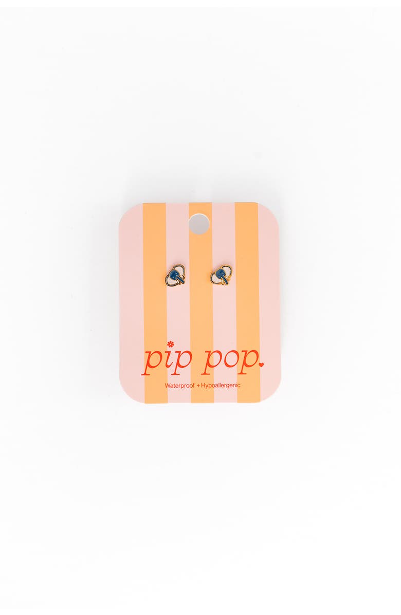 Pip Pop Elephant Stud Earrings, Alternate, color, Grey