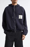 Jacquemus Le Hoodie Torneo Logo Patch Cotton Zip Hoodie