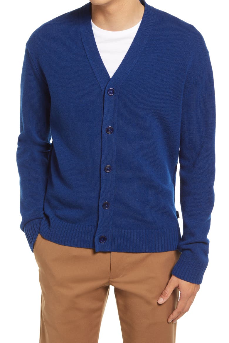 Bjørn 6333 Slim Fit V-Neck Cardigan, Alternate, color, COBALT BLUE