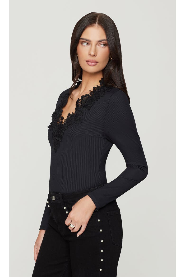 Piper Lace Combo Top, Alternate, color, Black
