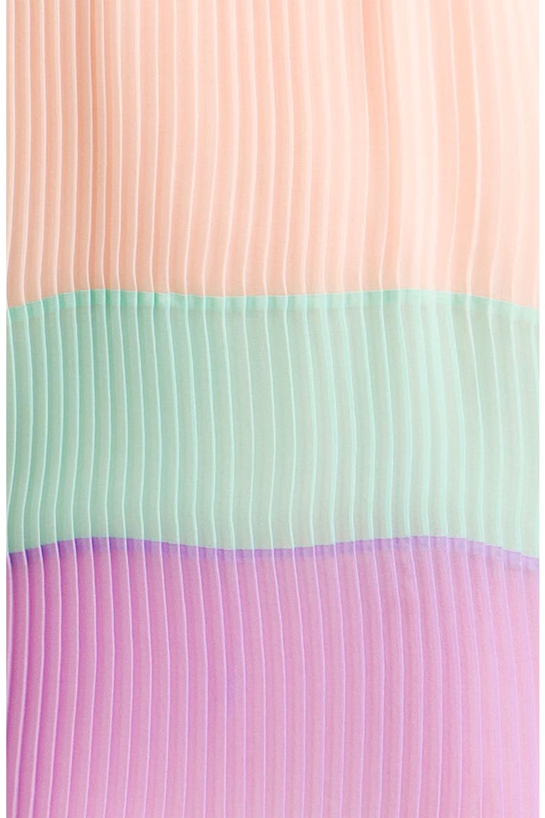 Pleated Colorblock Shift Dress, Alternate, color, SHERBERT/ SEAFOAM/ LILAC