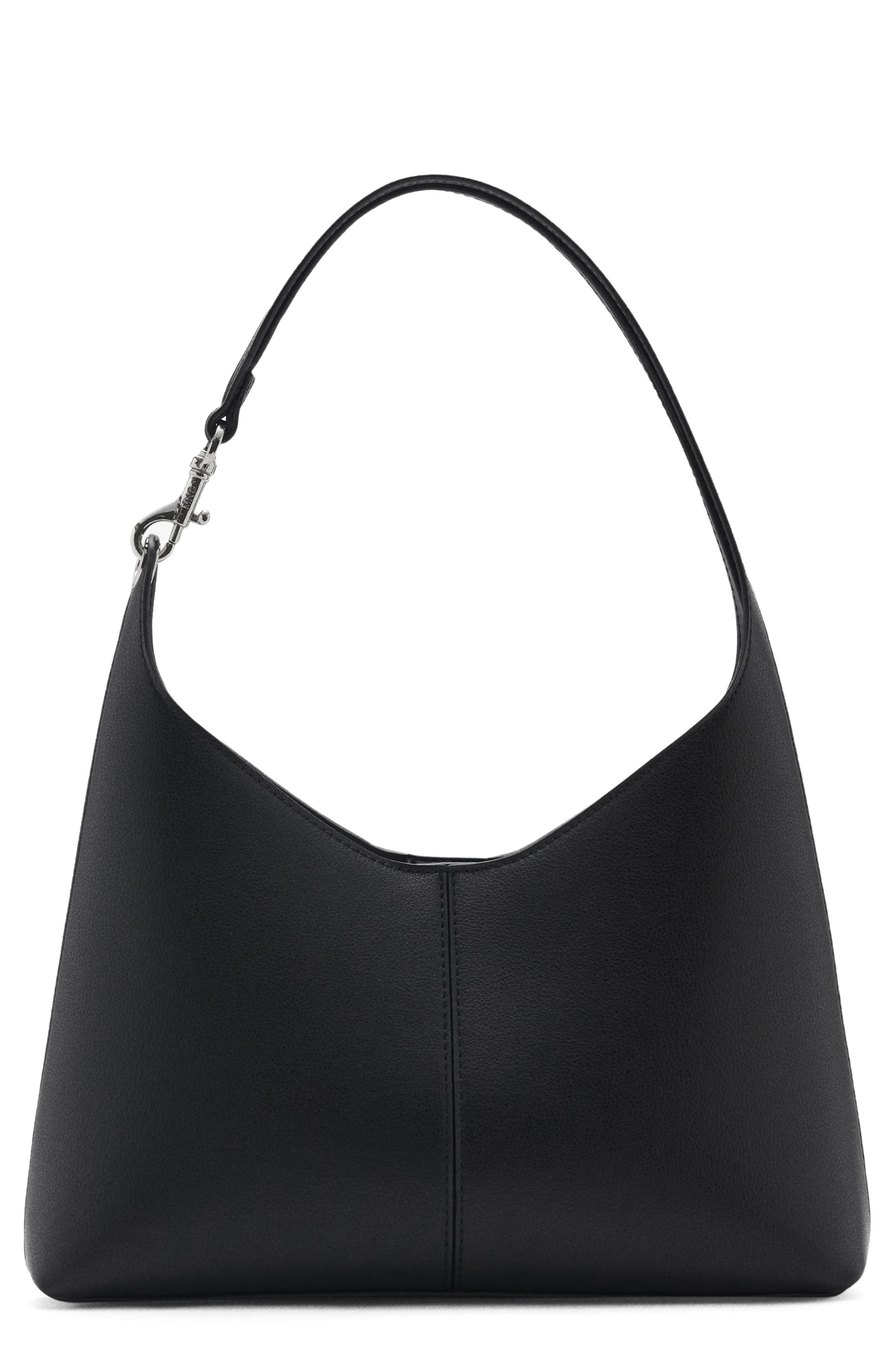 MANGO Faux Leather Shopping Tote, Main, color, 