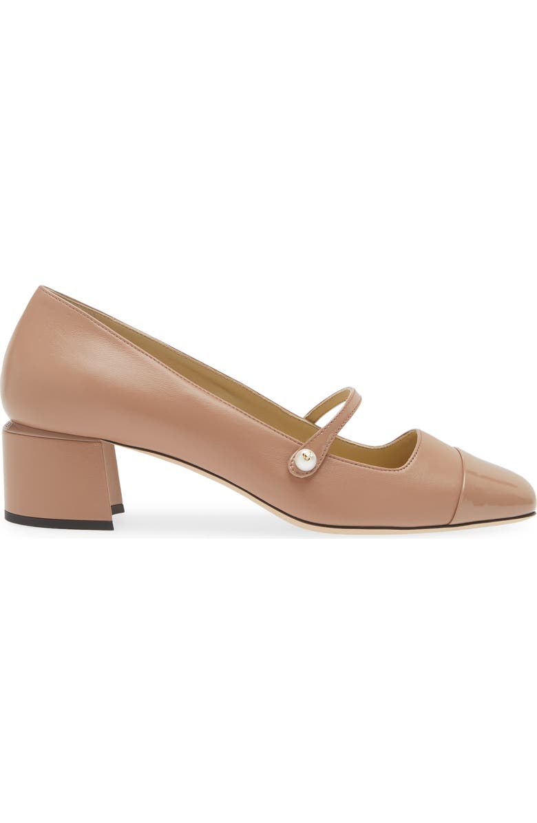 Jimmy Choo Elisa Cap Toe Mary Jane Pump, Alternate, color, Ballet Pink/ Ballet Pink