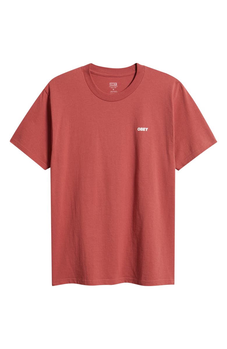 Obey The Medium Is the Message Graphic T-Shirt, Alternate, color, Mineral Red