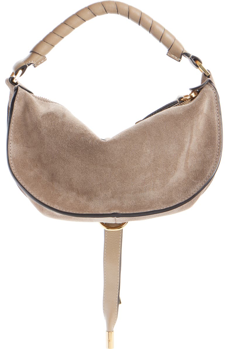 Chloé Mini Marcie Suede Camera Shoulder Bag, Alternate, color, Boyish Brown