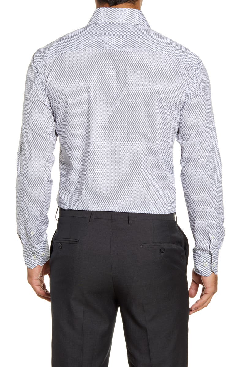 Bugatchi Trim Fit Micro Print Dress Shirt, Alternate, color,