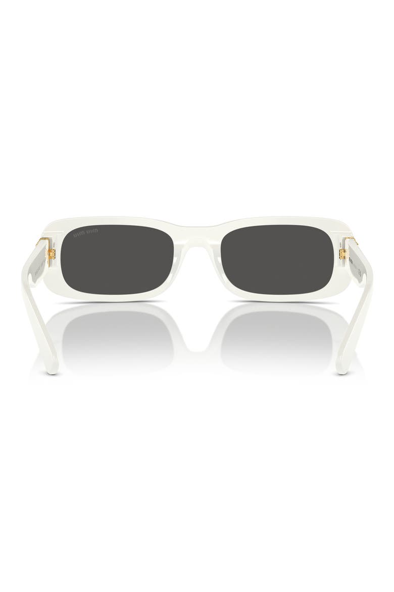 53mm Rectangular Sunglasses, Alternate, color, DARK GREY