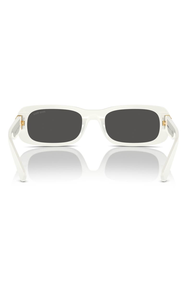 Miu Miu 53mm Rectangular Sunglasses, Alternate, color, Dark Grey