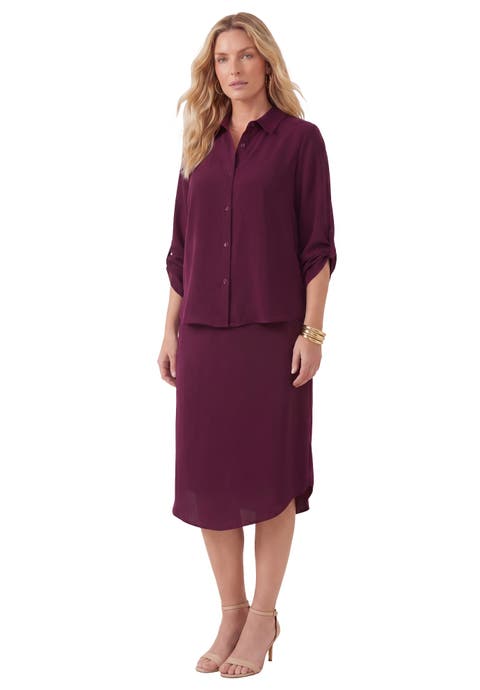 Roll Tab Jacket Dress (Plus)