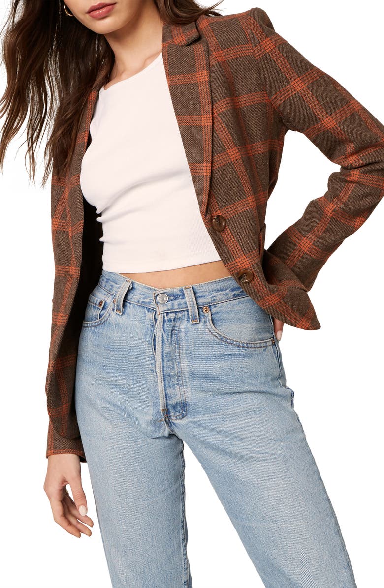 BB Dakota by Steve Madden Talkshow Host Plaid Print Blazer, Alternate, color, 