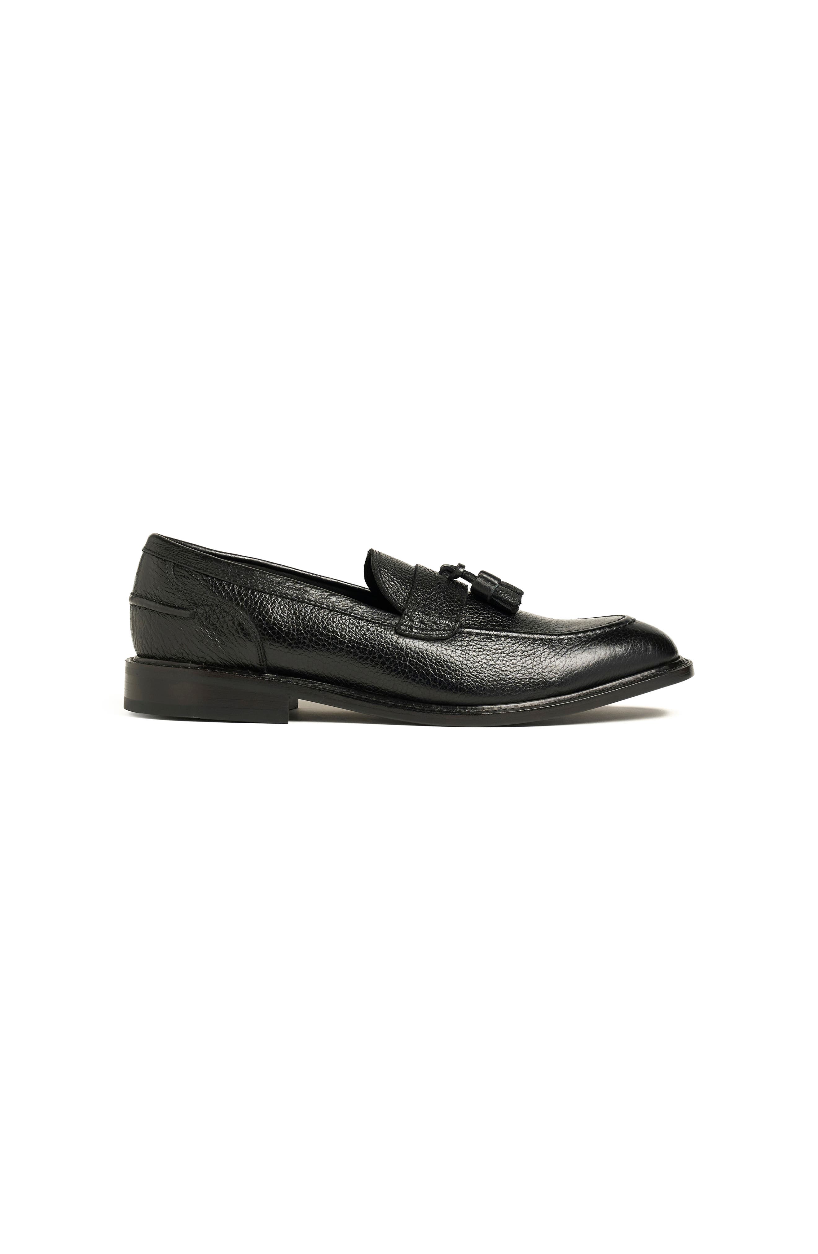 Riverton Tassel Loafer, Alternate, color, Obsidian Milled Black Leather