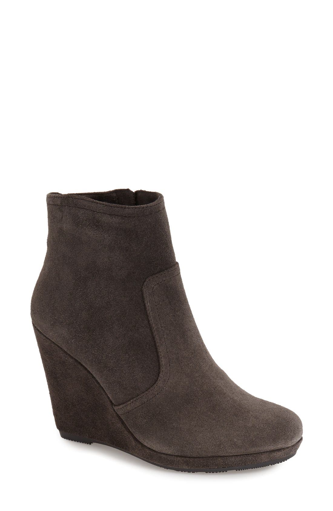Vince Camuto 'Abrum' Wedge Bootie, Main, color, Charcoal Grey Suede