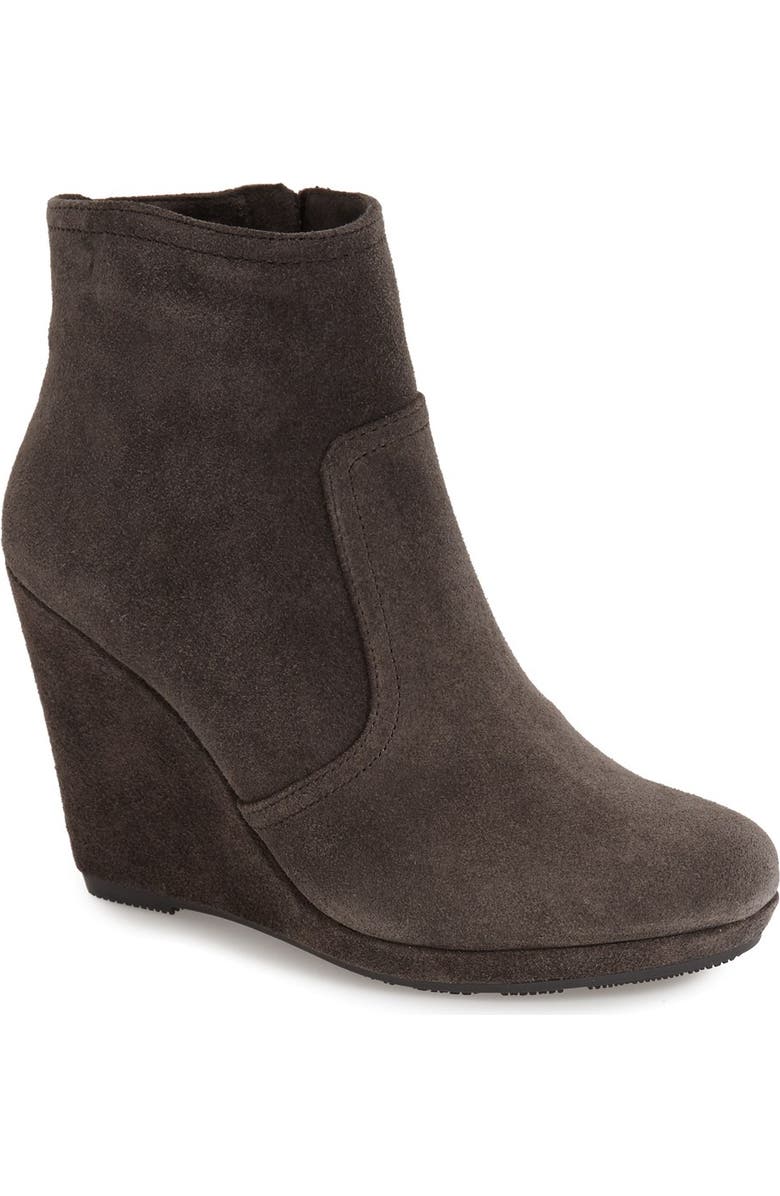 Vince Camuto 'Abrum' Wedge Bootie, Main, color, Charcoal Grey Suede