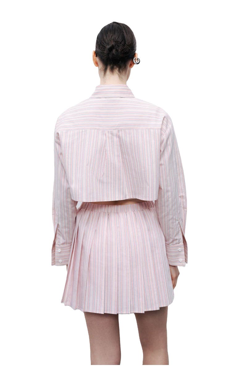 Nocturne Striped Pleated Mini Skirt, Alternate, color, 