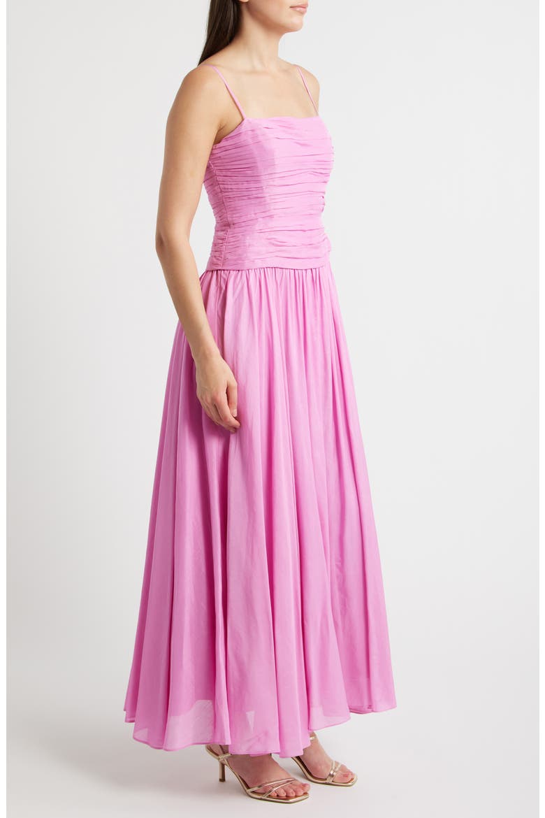 Jordyn Ruched Bodice Dress, Alternate, color, LIPSTICK
