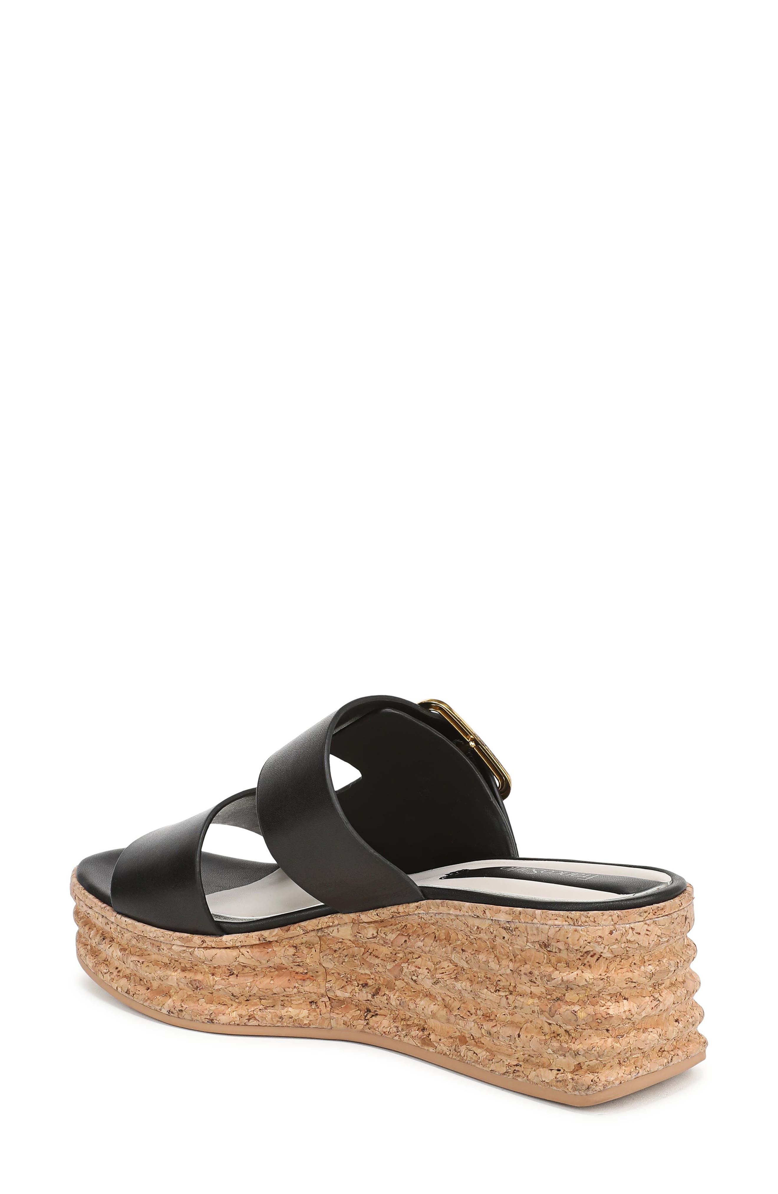 Franco Sarto Taziana Platform Wedge Sandal, Alternate, color, Black