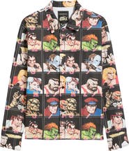CRIMINAL DAMAGE x Street Fighter II Arcade Cotton Button-Up Shirt