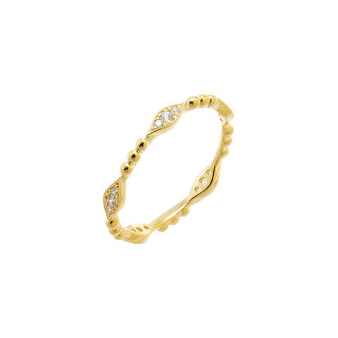 Pavé Beaded Marquise Ring