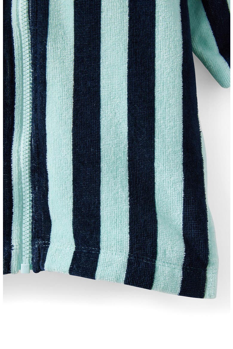 Kid's Baby Zip Through Hooded Towel, Alternate, color, Squid Ink Aquamarine Bold