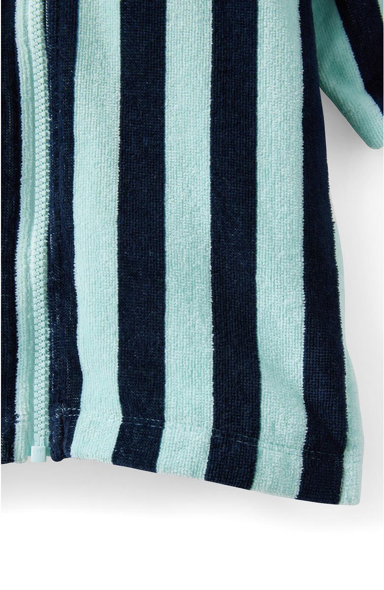 Cotton On Kids Kid's Baby Zip Through Hooded Towel, Alternate, color, Squid Ink Aquamarine Bold