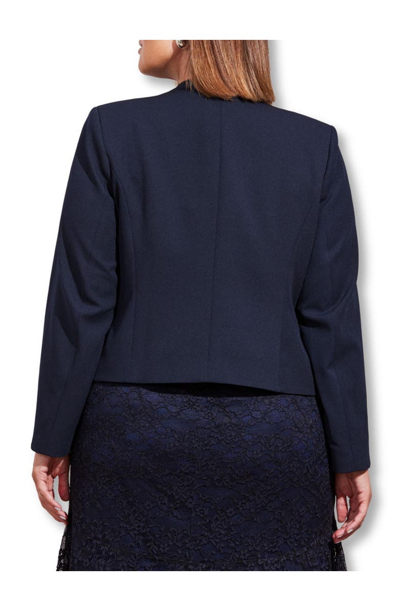 Live Unlimited Cropped Peplum Blazer, Alternate, color, Navy