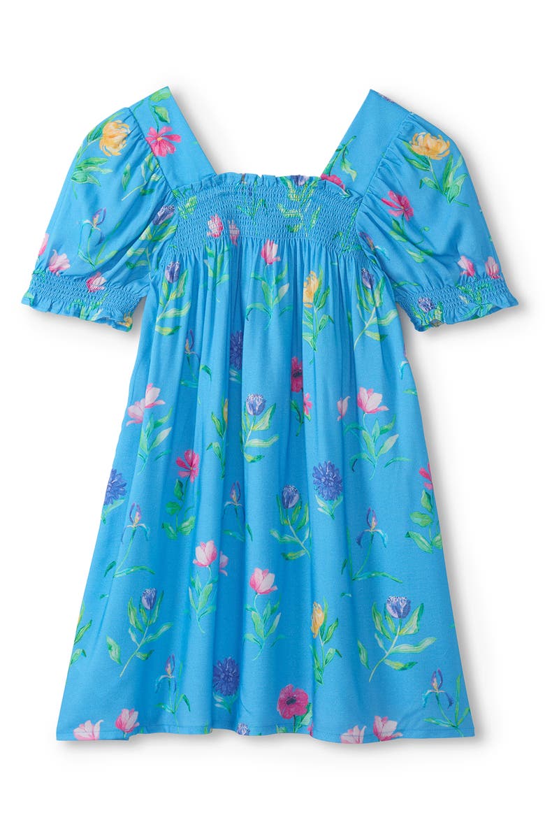 Hatley Kids' Floral Print Smocked Dress, Alternate, color,