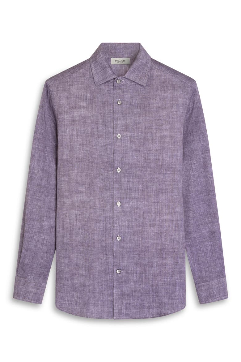 Alvin Shaped Fit Long Sleeve Cotton Shirt, Alternate, color, AMETHYST
